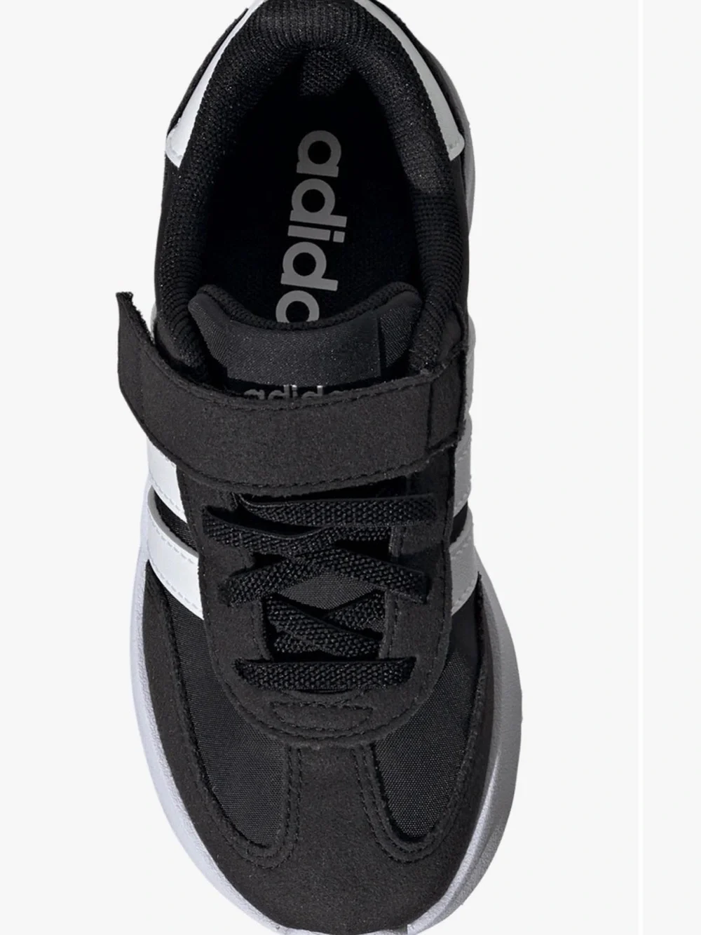 adidas toddler Black & White Velcro Athletic Shoes - size 9 toddler